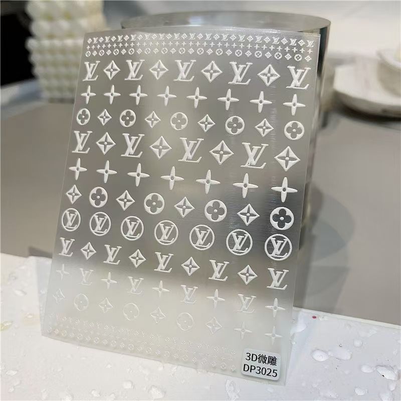 3D LV Monogram Nail sticker 1pcs