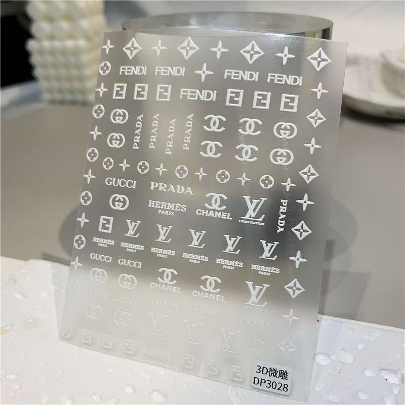 3D LV Monogram Nail sticker 1pcs