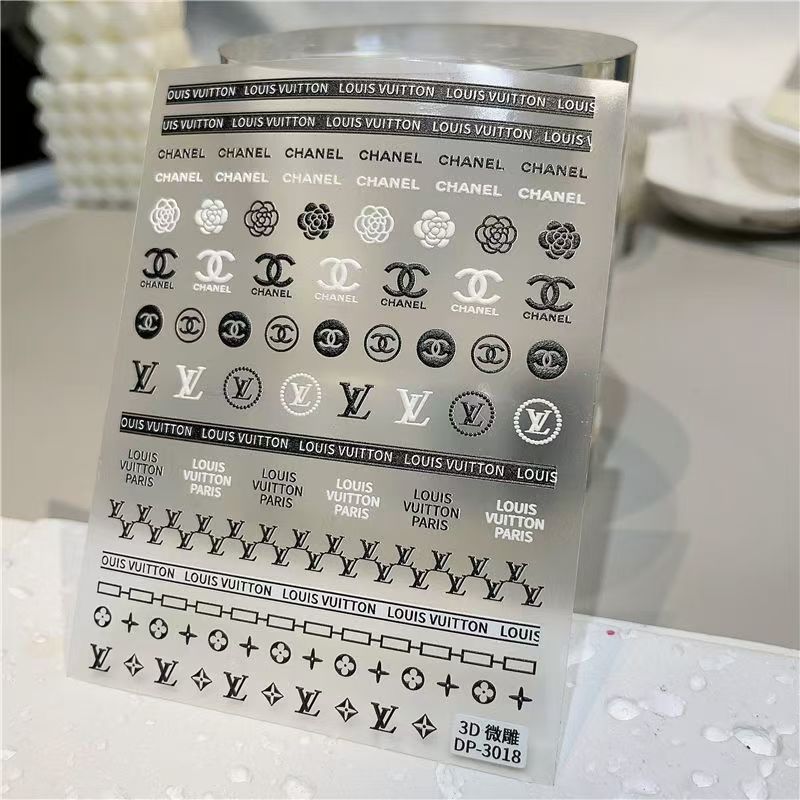3D MIX FENDI/Hermes/H Nail sticker 1pcs