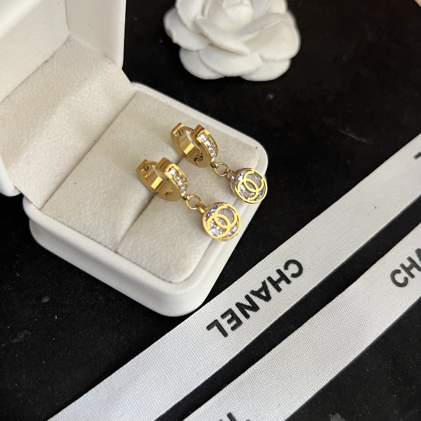 Chanel Titanium steel earrings 116427