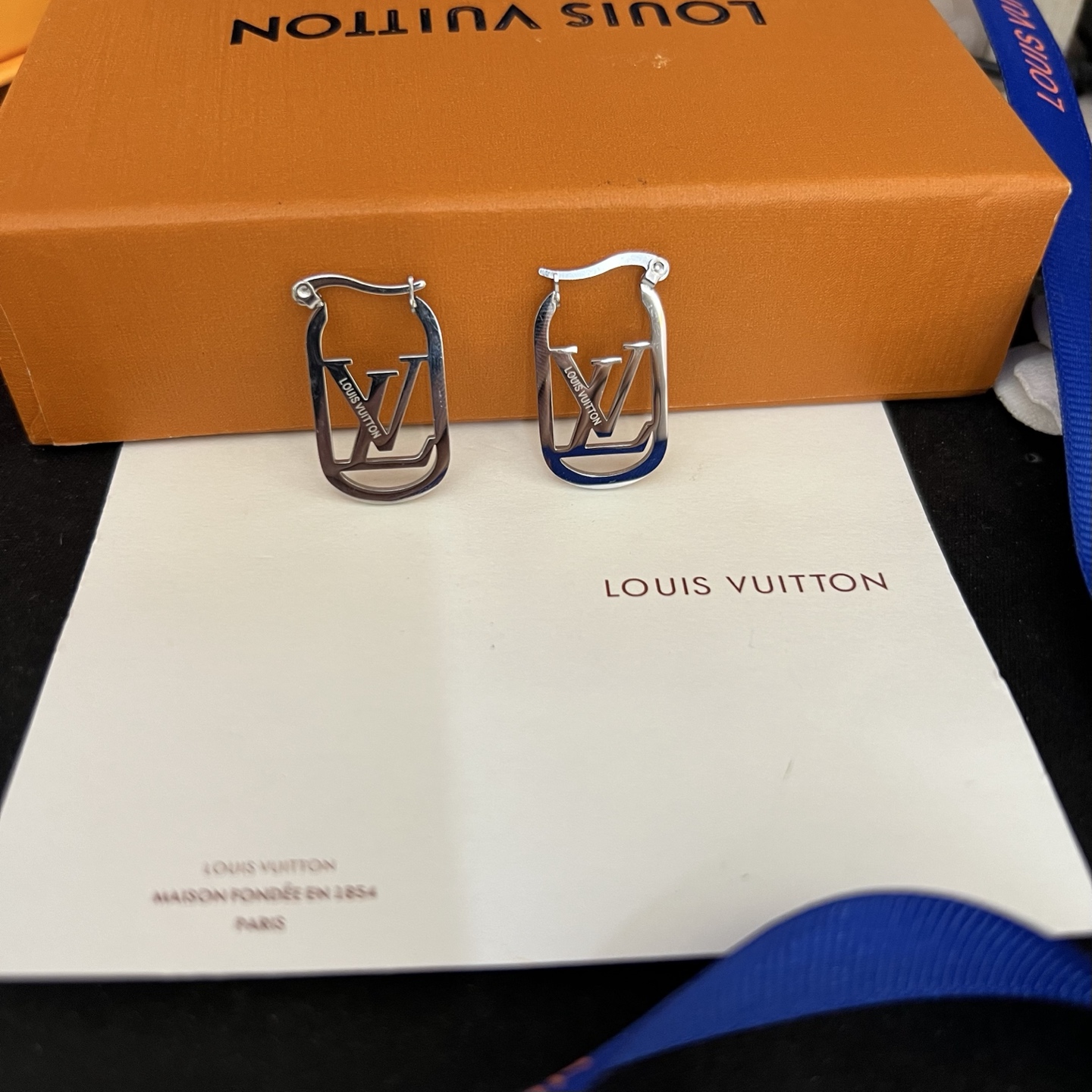 LV Silver Titanium steel earrings 116425