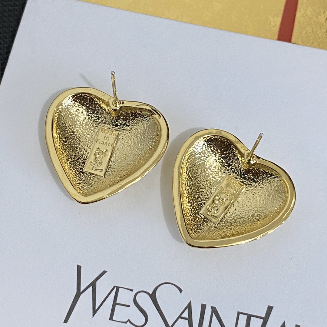 A1367  YSL copper vintage earrings