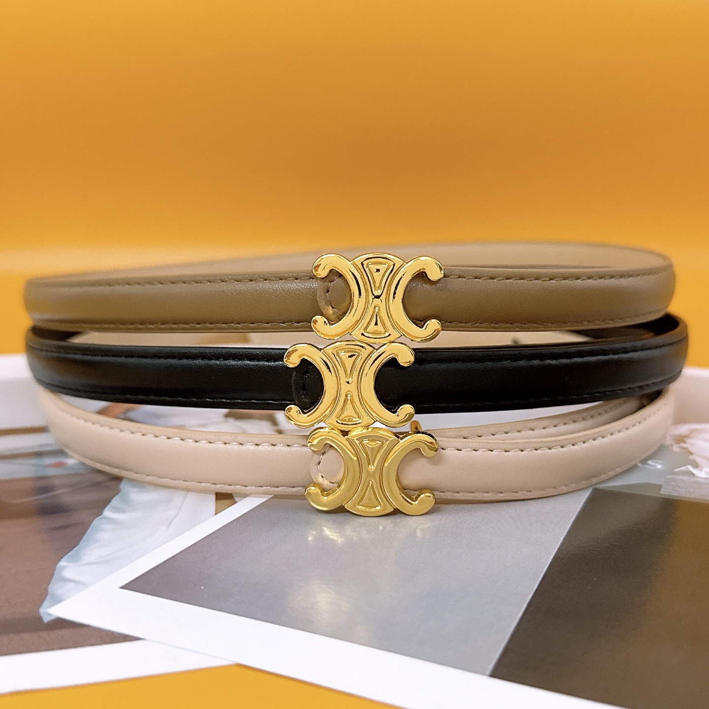 Celine leather belt 116601