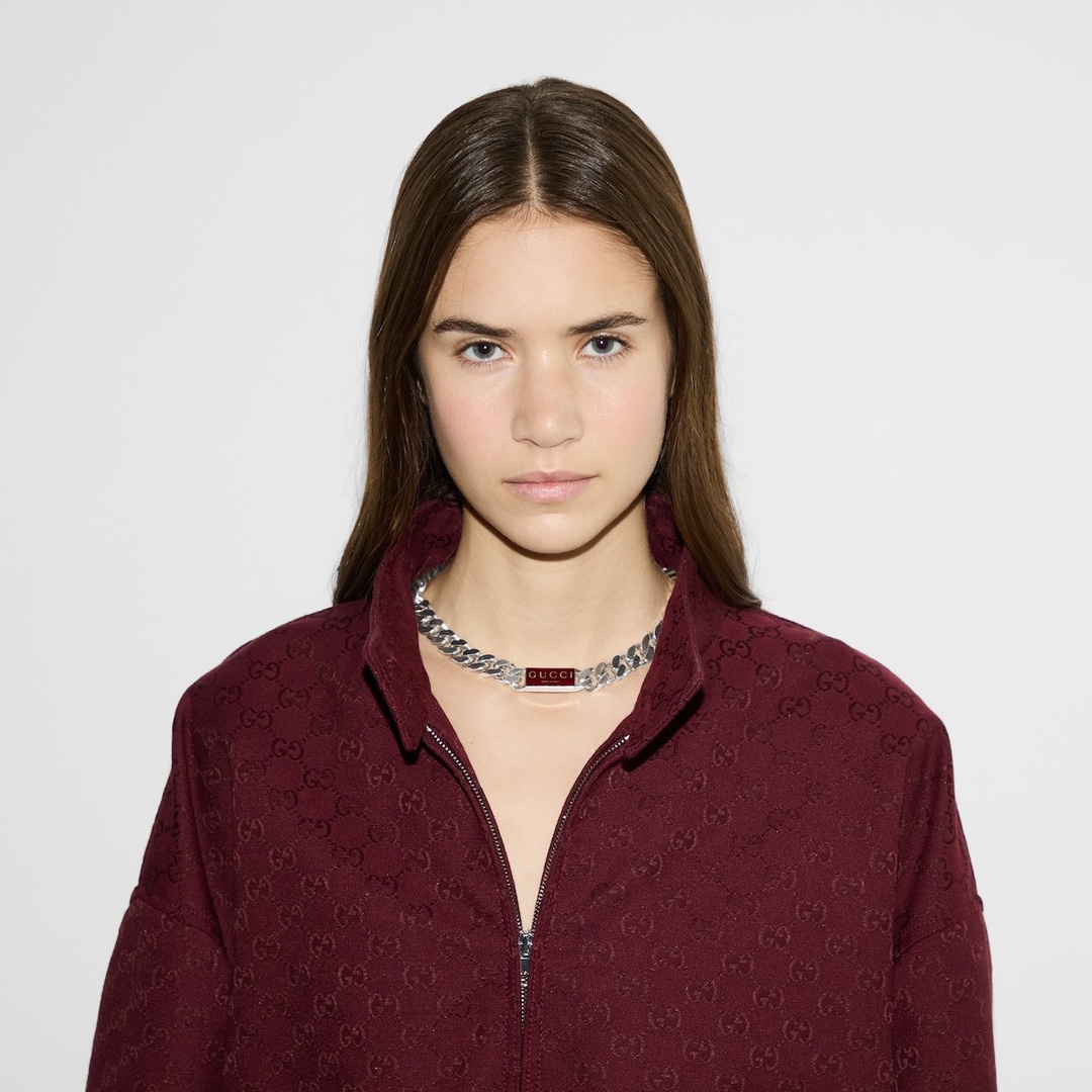 X698 Gucci titanium steel choker necklace