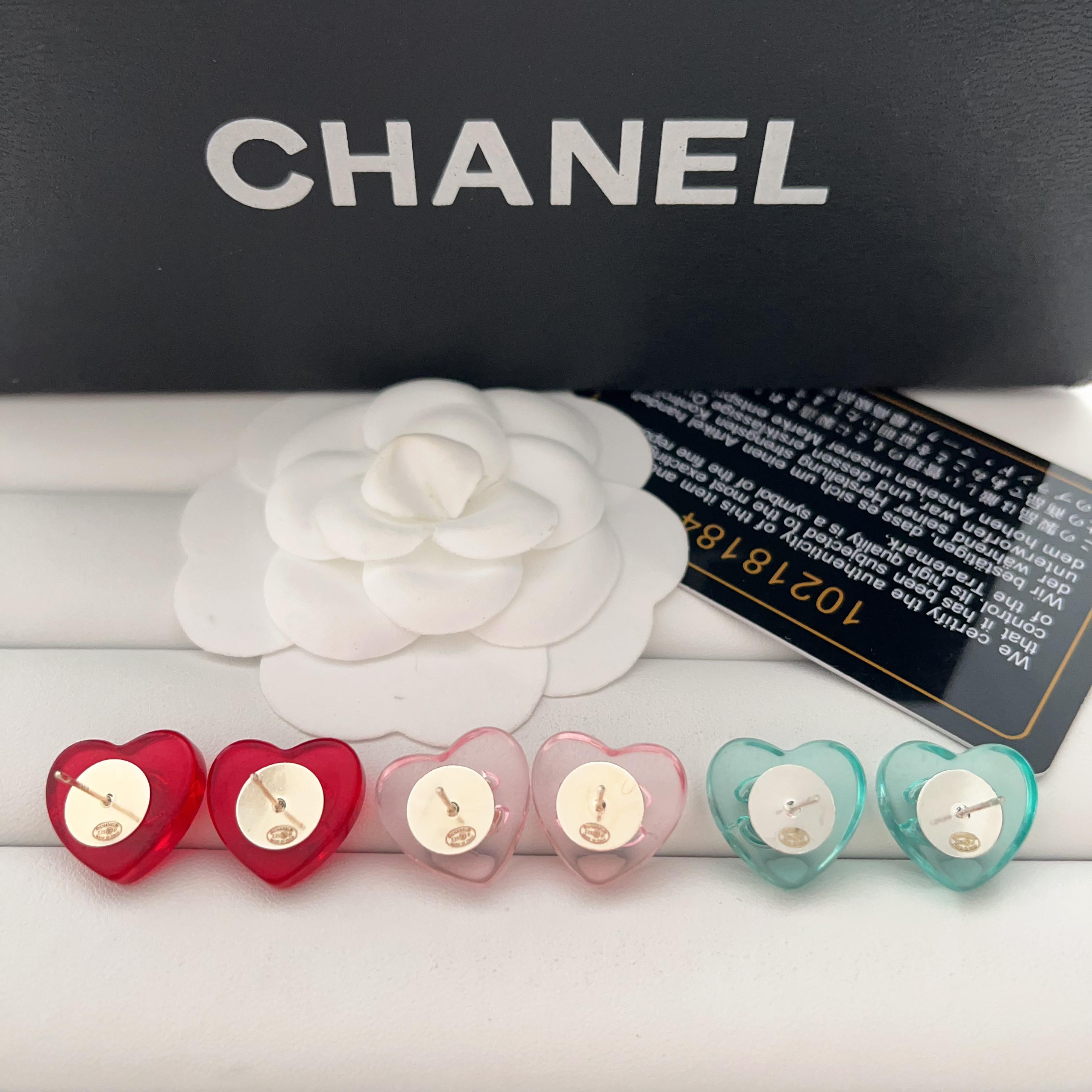 Chanel heart earrings 116797